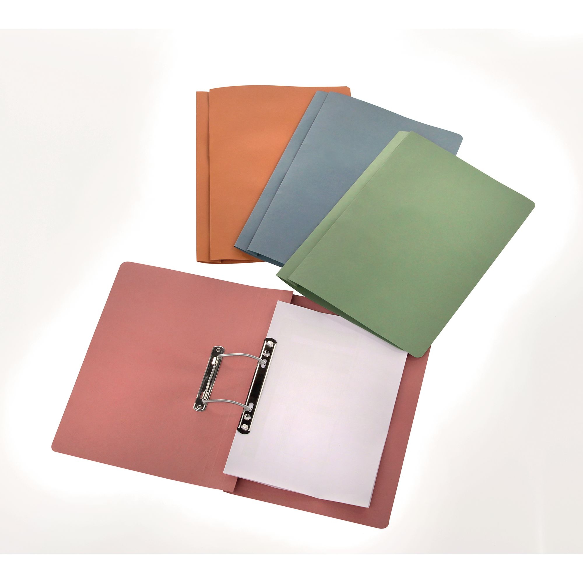 Transfer Spring File Foolscap - Orange - Pack of 50